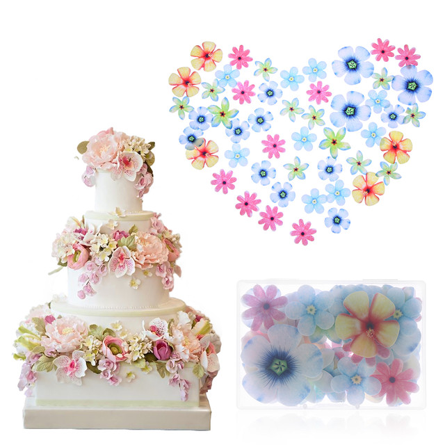 Edible Flowers Cake Decorations  Paper Cake Decoration Bakeware - 1  Cupcake Paper - Aliexpress